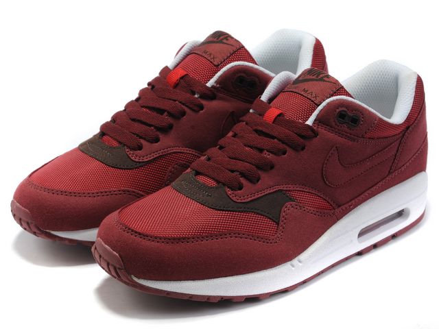 New Men'S Nike Air Max Darkred/Black
